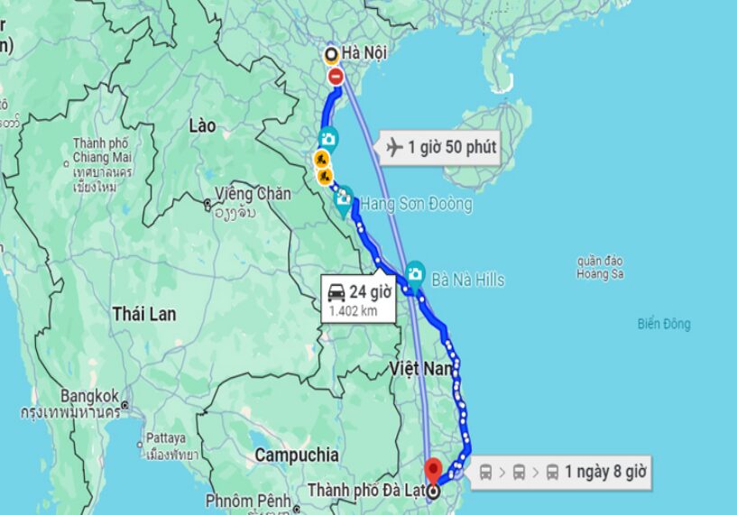 Quảng đường gửi hàng hà nội lâm đồng