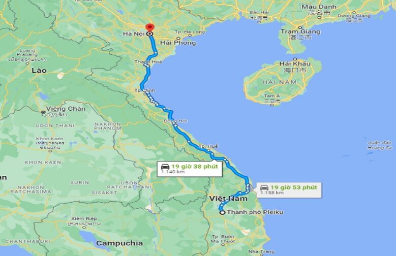 Tuyến đường hà nội đi gia lai